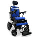 comfygo black frame blue majestic iq 9000 long range electric wheelchair auto recline