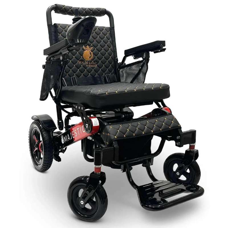 comfygo black red special edition black 13 miles majestic iq 7000 folding remote controlled electric wheelchair 