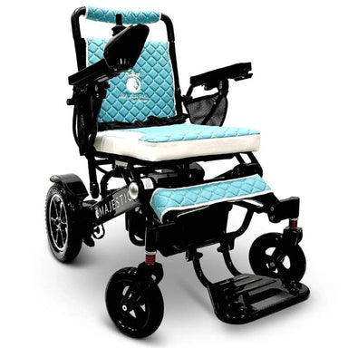 comfygo black teal 13 miles majestic iq 7000-auto-folding electric wheelchair