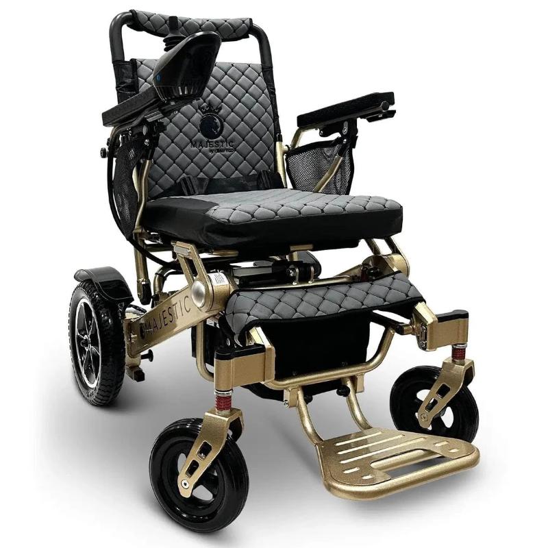 comfygo bronze gray majestic iq 7000 auto folding remote controlled electric wheelchair
