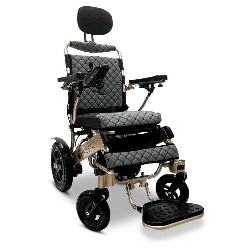 comfygo iq-9000 bronze gray long range electric wheelchair with auto recline
