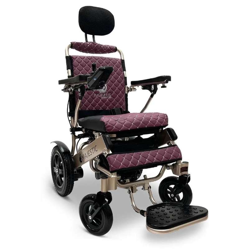comfygo iq-9000 bronze purple long range electric wheelchair with auto recline
