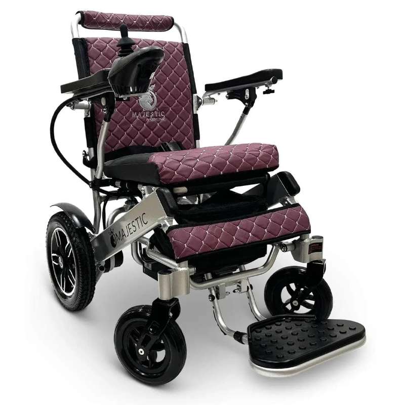 comfygo silver purple majestic-iq-8000 remote controlled lightweight electric wheelchair
