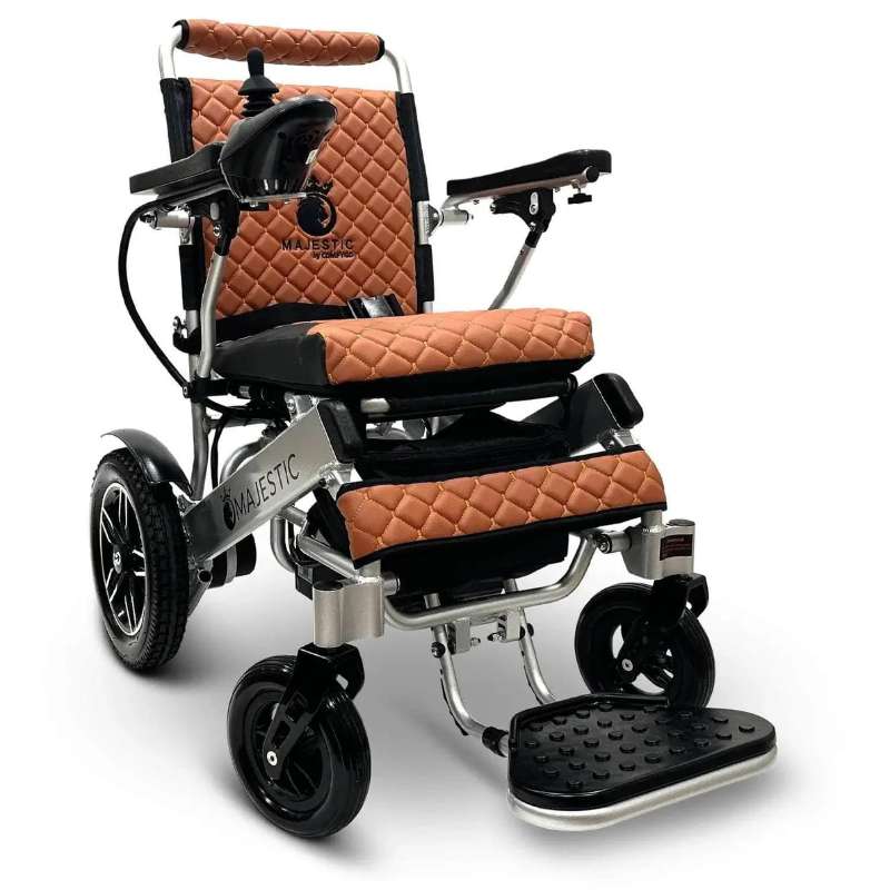 comfygo silver taba majestic-iq-8000 remote controlled lightweight electric wheelchair