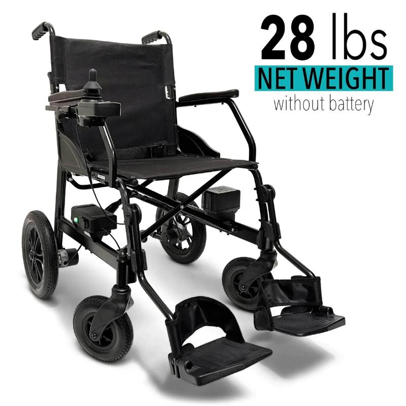 comfygo x lite ultra lightweight foldable electric wheelchair for travel