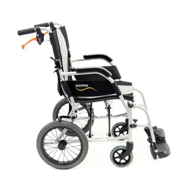 Karman Ergo Flight Transport with swing away footrest and companion brakes Weighs only 18 lbs