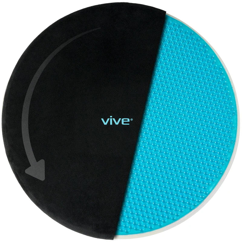 Vive Health Gel Swivel Seat Cushion - Alleviate Pressure and Discomfort