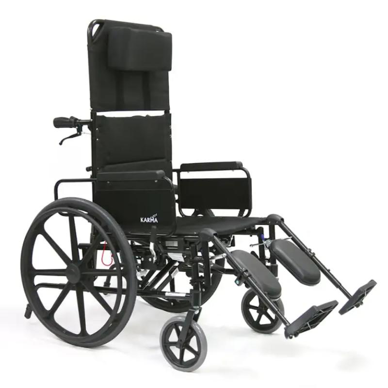 Karman KM 5000 Lightweight Reclining Wheelchair with Removable Desk Armrest, 36 lbs