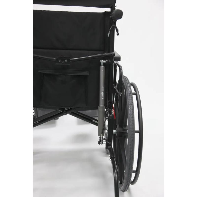 Karman KM 5000 Lightweight Reclining Wheelchair with Removable Desk Armrest, 36 lbs