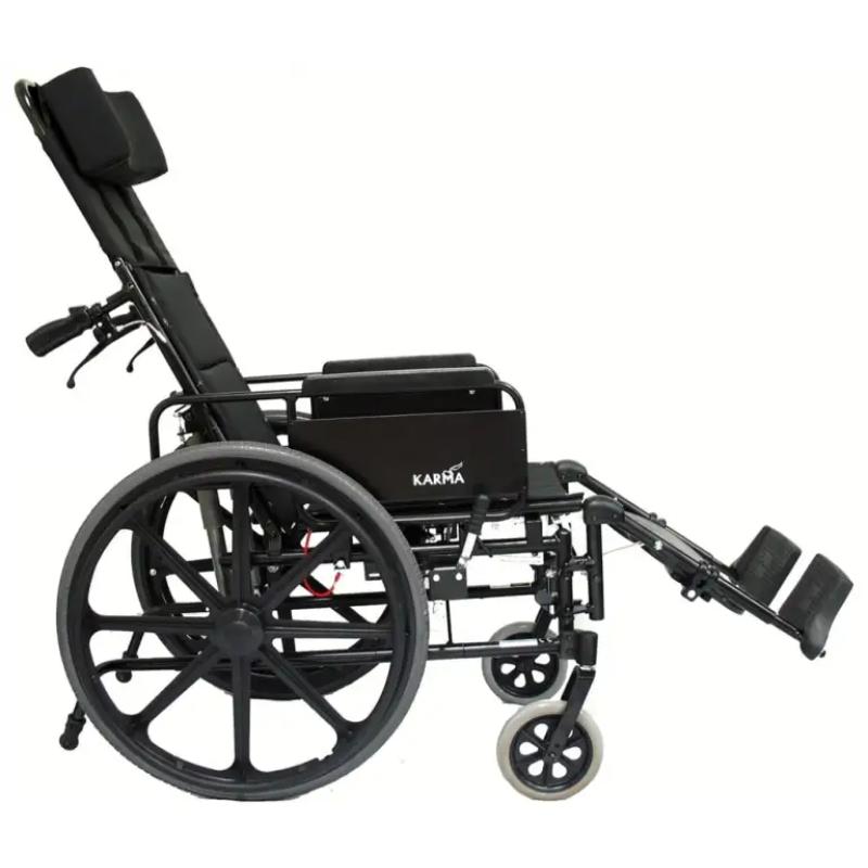 Karman KM 5000 Lightweight Reclining Wheelchair with Removable Desk Armrest, 36 lbs