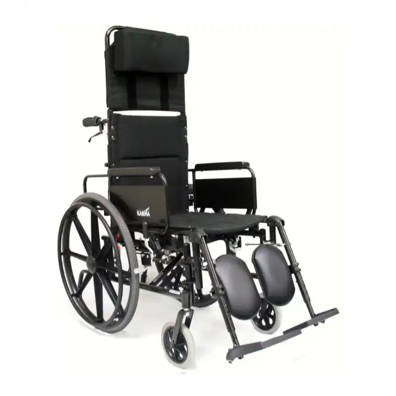 Karman KM 5000 Lightweight Reclining Wheelchair with Removable Desk Armrest, 36 lbs