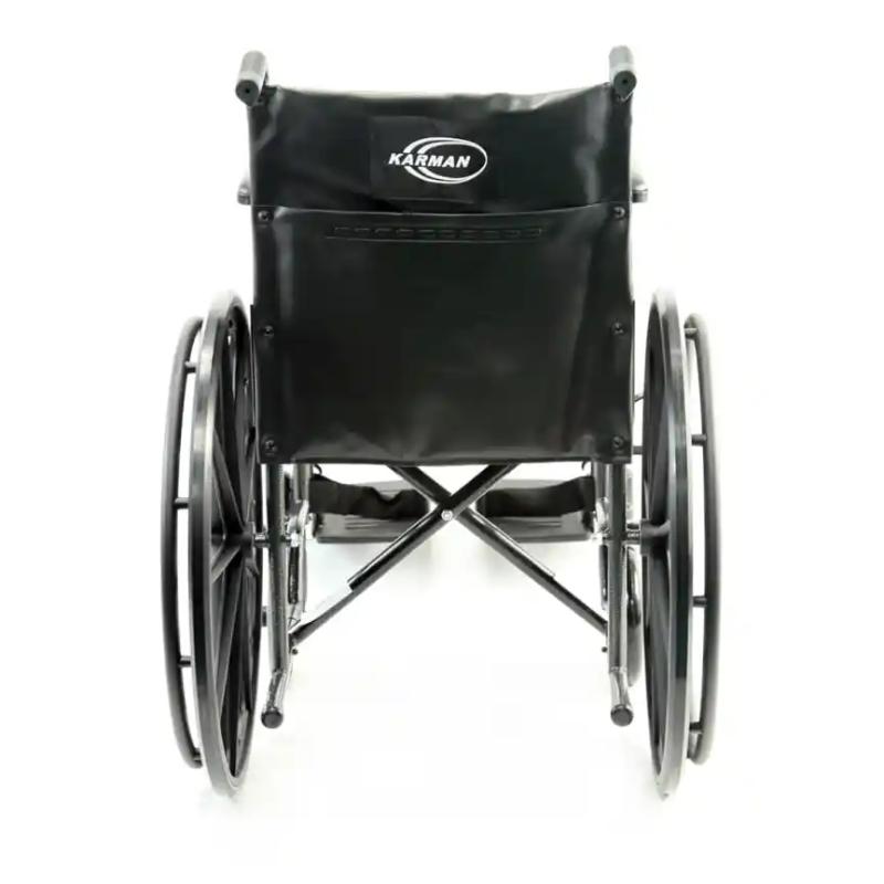 Karman KN-800T 18" seat Steel Wheelchair with Fixed Armrest, 37 lbs.