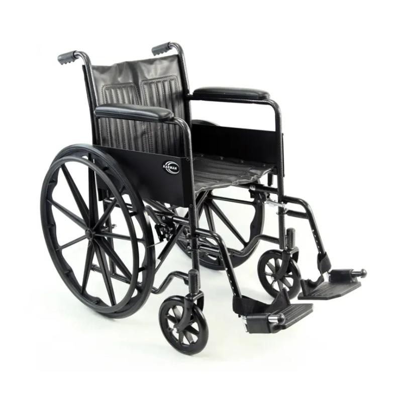 Karman KN-800T 18" seat Steel Wheelchair with Fixed Armrest, 37 lbs.