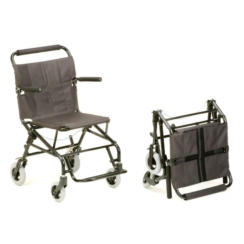 Karman KNTV10A Ultra Lightweight Travel Wheelchair with Flip-up Footplate in, 14.9 lbs.