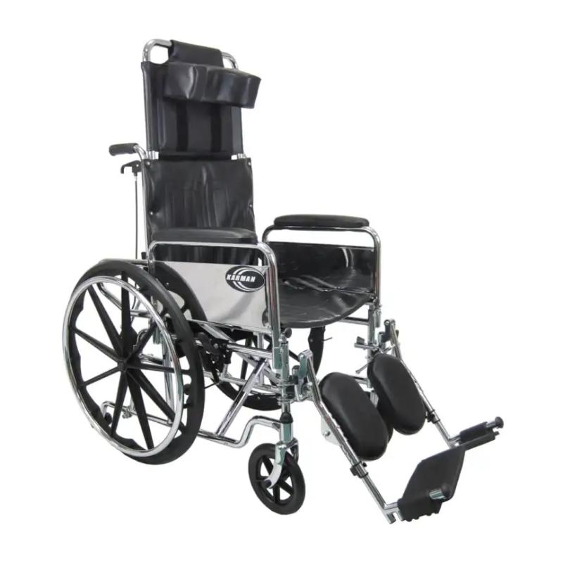 Karman KN-880 Reclining Wheelchair with Removable Armrest and Elevating Legrest