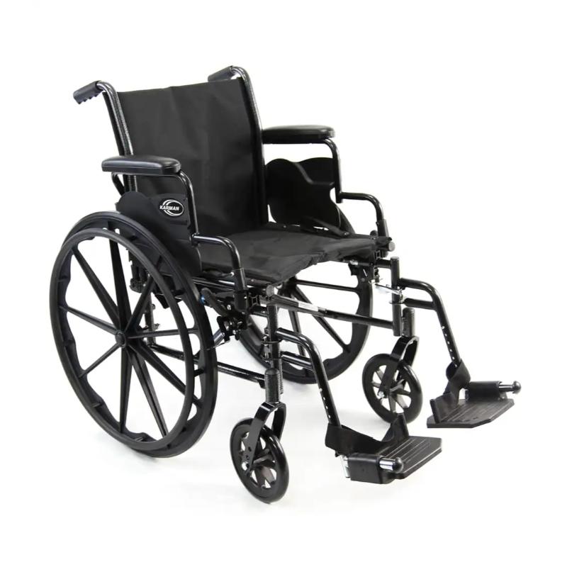 KarmanLT-700T Height Adujustable Seat Lightweight Steel Wheelchair with Removable Armrest, 34 lbs