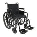 Karman KN-700T Adujustable Seat Steel Wheelchair with Removable Armrest, 39 lbs.