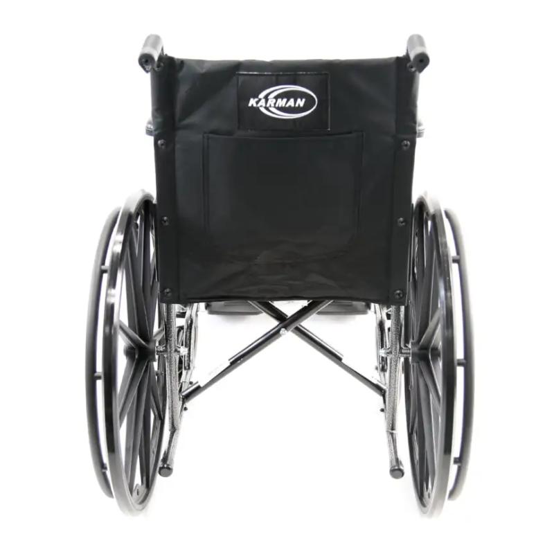 Karman LT-800T Lightweight Steel Wheelchair with Fixed Armrest, 34 lbs.