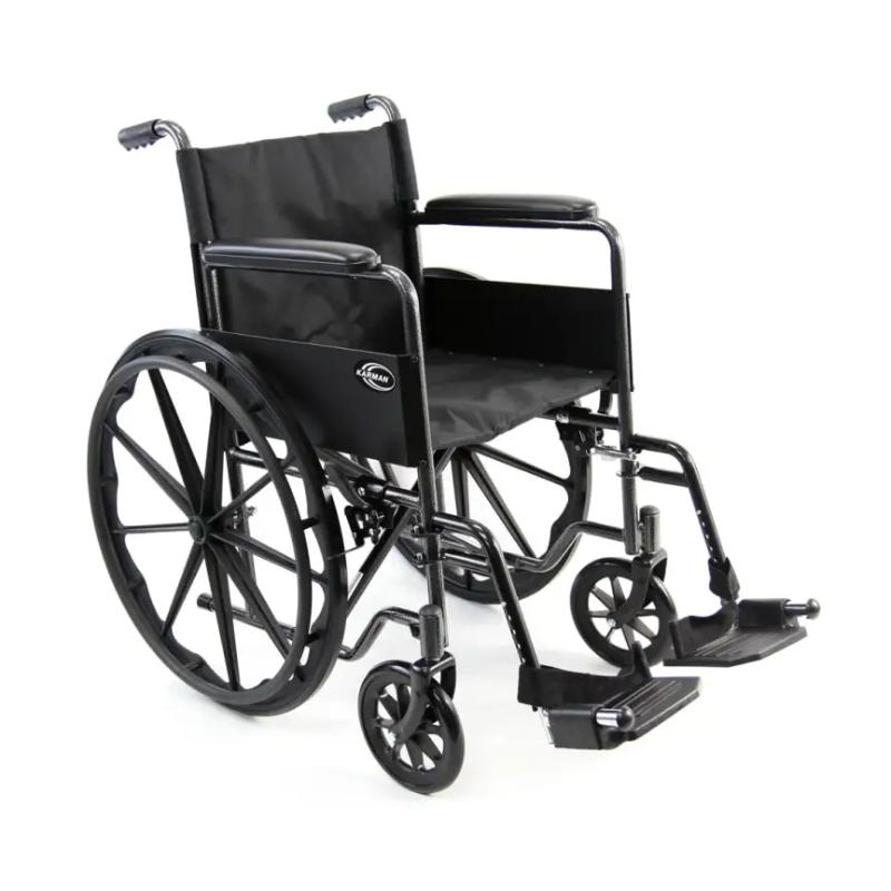 Karman LT-800T Lightweight Steel Wheelchair with Fixed Armrest, 34 lbs.