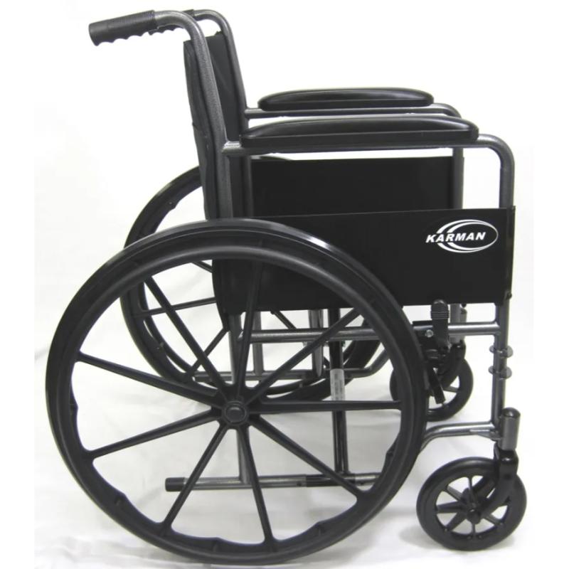 Karman LT-800T Lightweight Steel Wheelchair with Fixed Armrest, 34 lbs.