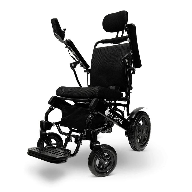 majestic comfygo black standard iq 9000 long range electric wheelchair auto recline