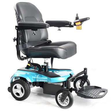 merits health P321 EZ-GO deluxe power wheelchair in TURQOISE
