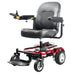 merits health P321a EZ-GO power wheelchair in red 