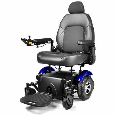 merits health P327 VISION Super electric  wheelchair in blue side view 