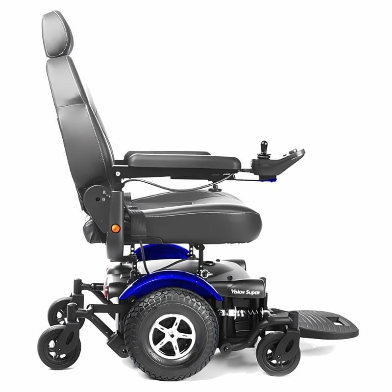 merits health P327 wheelchair right view blue 
