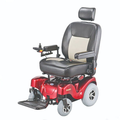 merits health P710 Atlantis Heavy Duty power wheelchair in red color 