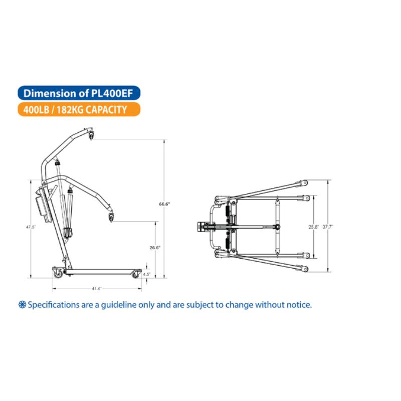 Bestcare BestLift PL400EF Folding Patient Lift 400 lbs Capacity