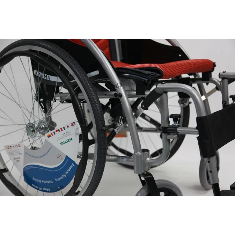 Karman S-ERGO 125 Ergonomic Wheelchair with Flip-Back Armrest and Swing Away