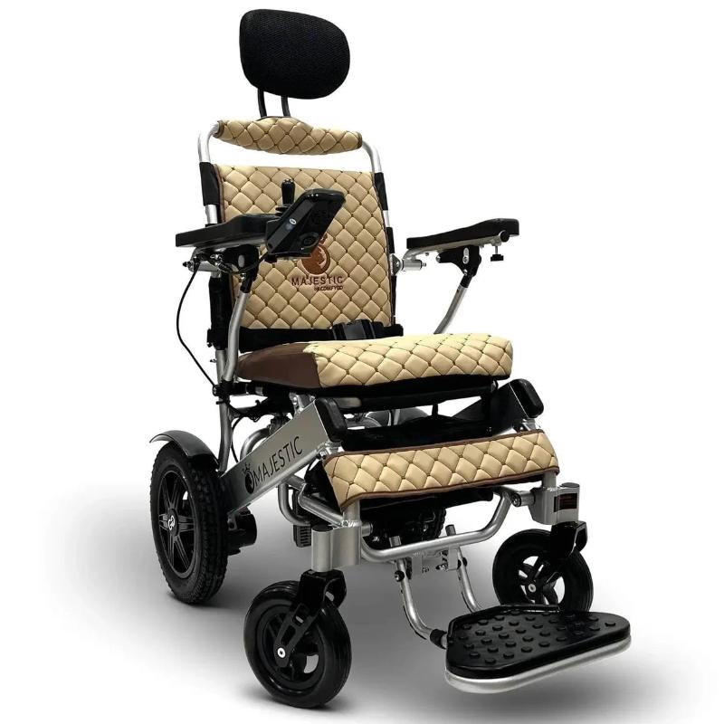 silver coffee comfygo iq-9000 long range electric wheelchair Seat Width 17.5 inches majestic
