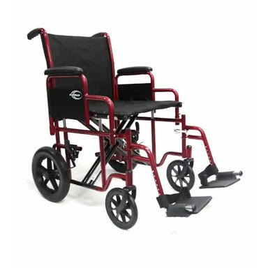 Karman T-920W Heavy Duty Transport Wheelchair with Removable Footrest and Armrest, 40 lbs