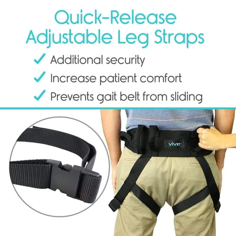 Vive Health Transfer Belt with Leg Straps