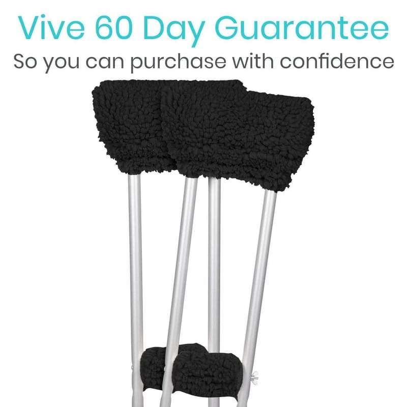 Vive Health Sheepskin Crutch Pads