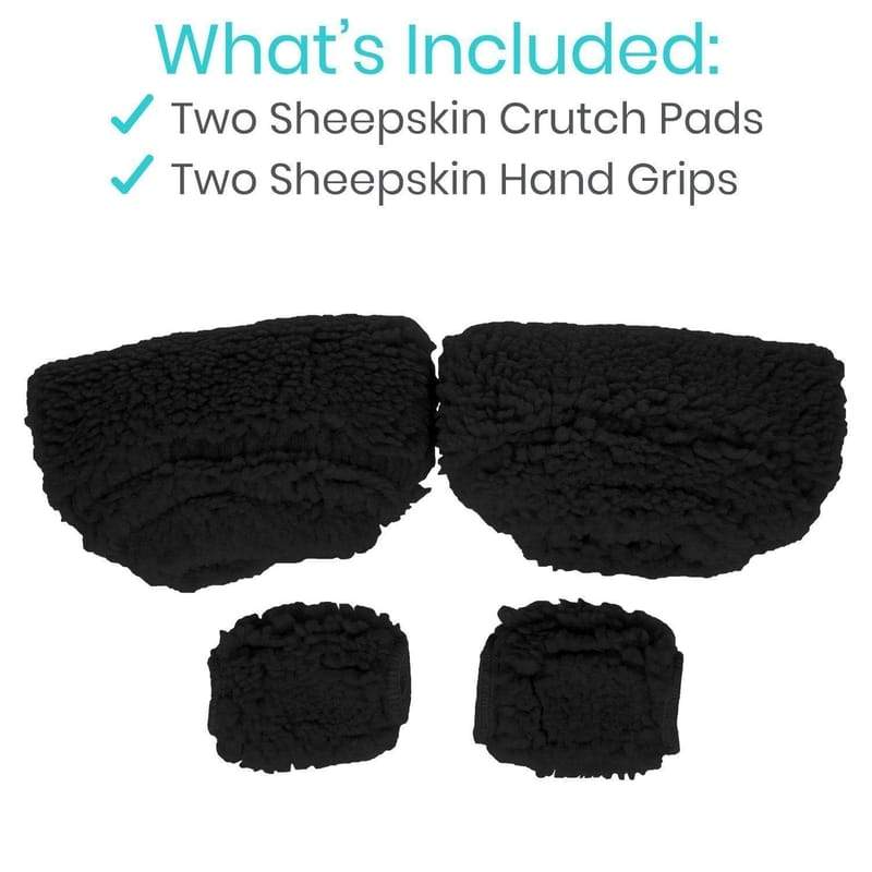 Vive Health Sheepskin Crutch Pads