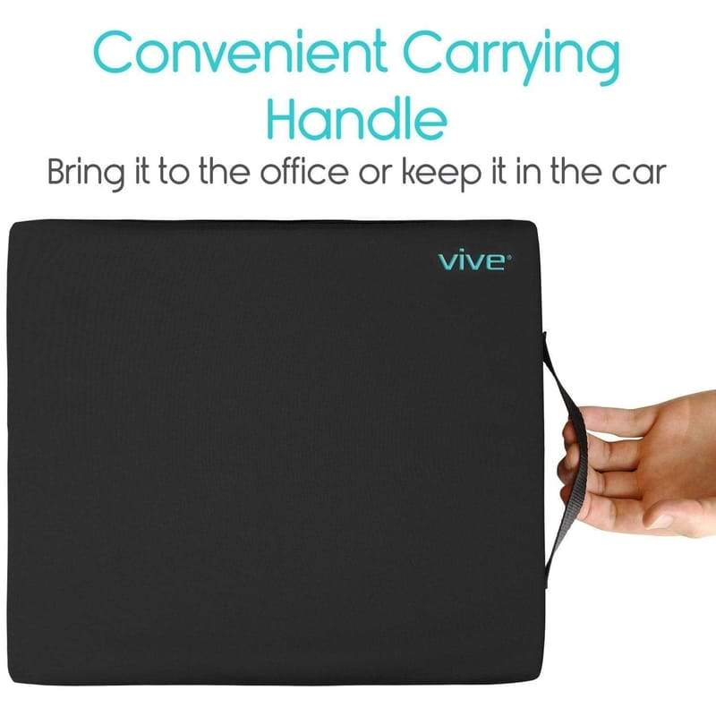 Vive Health Wheelchair Gel Seat Cushion - Back Support Comfort and Pain Relief