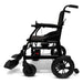 xlite lightweight foldable electric wheelchair for travel side view by comfygo 